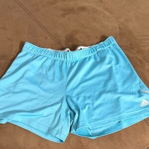 Adidas Women's Light Blue Athletic Shorts